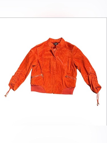 Bebe orange suede leather